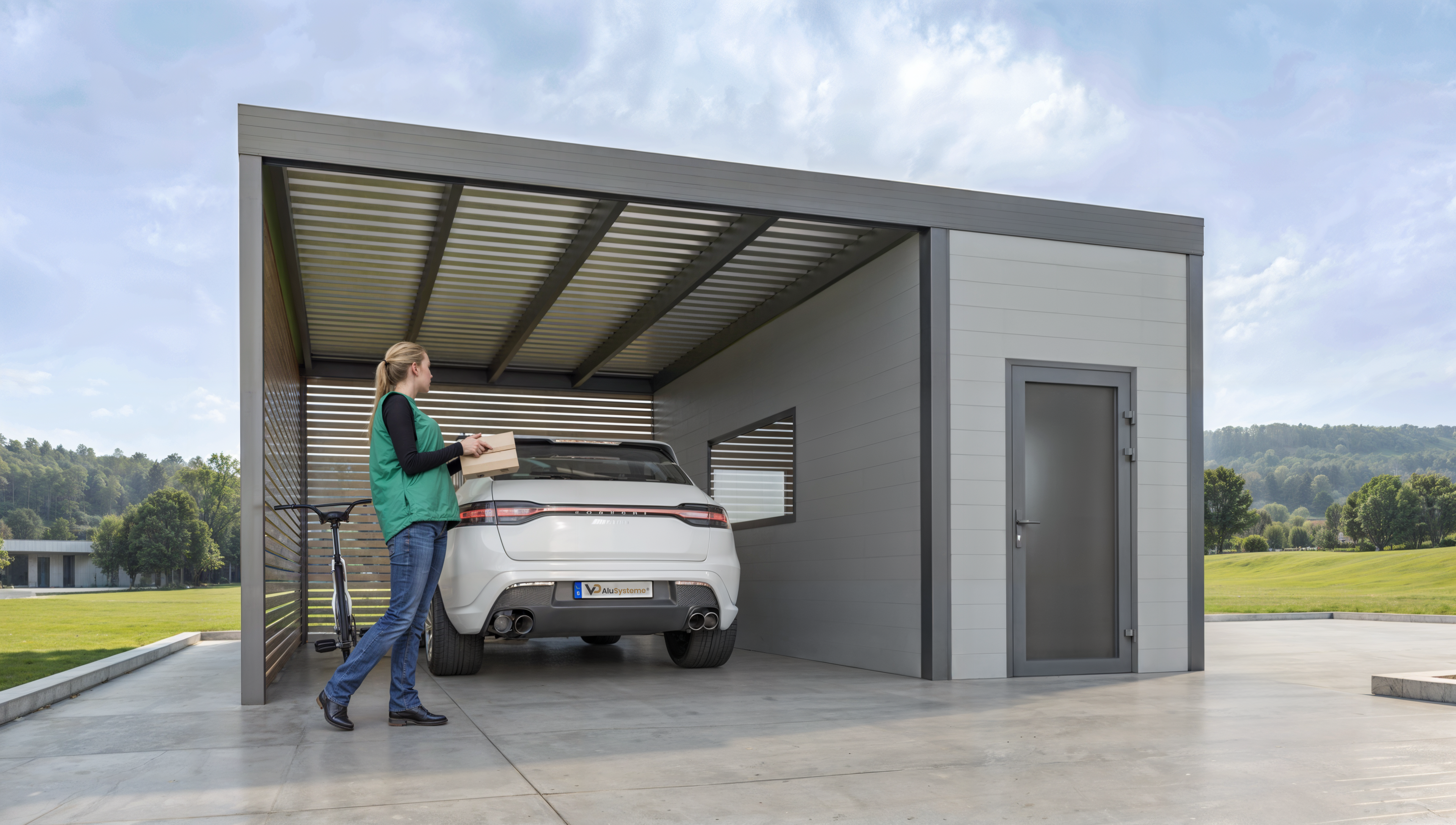 Flachdach Flat Line Carport Kassel